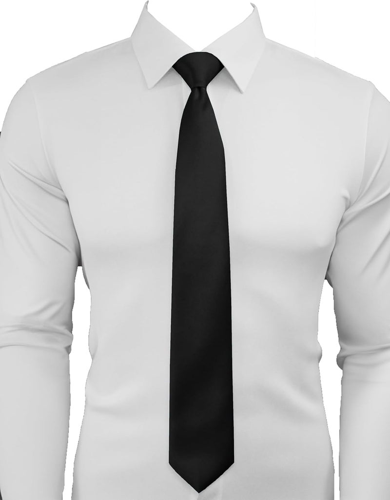 DIBI Solid Color Ties for Men, Formal Mens Ties, Neck Tie, Classic Tie for Boys Women Teens, Wedding Business Costume Necktie - Image 3